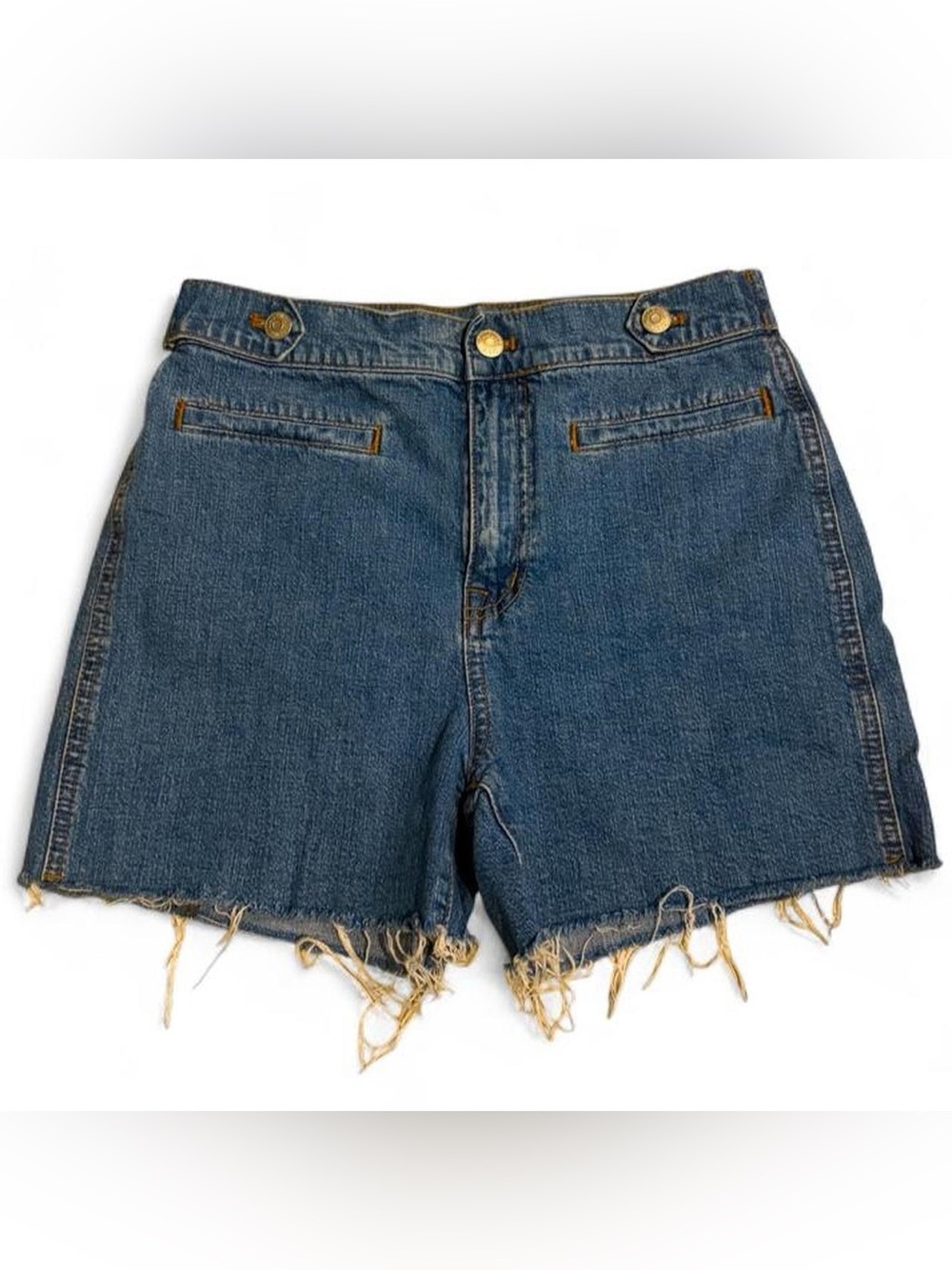 Madewell cut off high waist sailor denim shorts